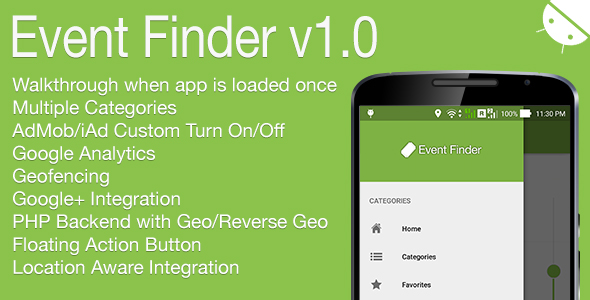 事件查找器完整的Android應用程式v1.0