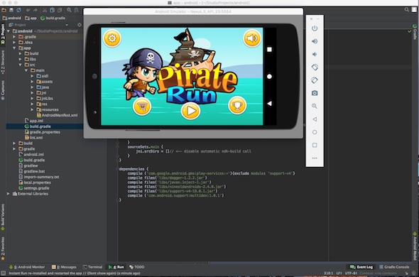 海盜冒險（Android工作室，穀歌遊戲，排行榜，Admob）