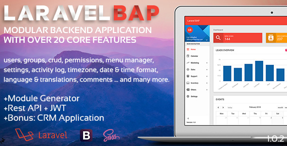 Laravel BAP v1.0.3模塊化應用程式平台和CRM