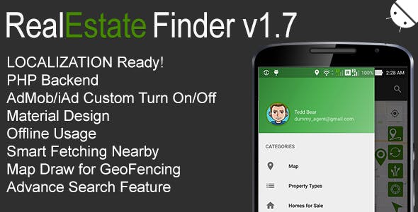 RealEstate Finder完整的Android應用程式v1.7