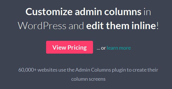 Admin Columns Pro v3.8.6.1WP Columns Manager