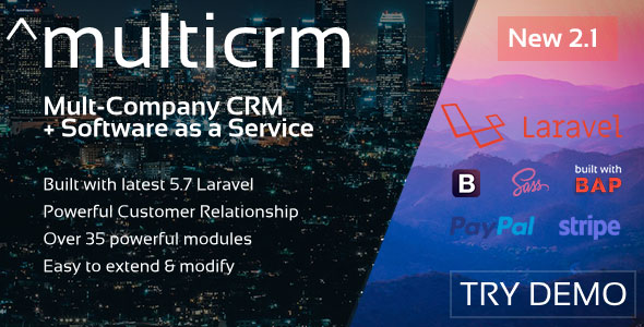 Multicrm v2.1功能強大的Laravel CRM和前端軟體作為服務
