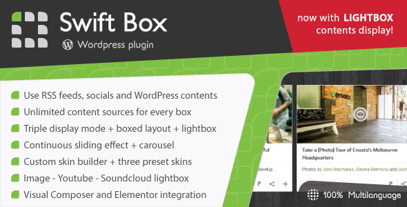 Swift Box v2.1 - Wordpress內容滑塊和查看器