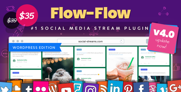 FlowFlow v4.1.8 WordPress社交流插件