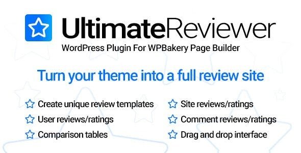 Ultimate Reviewer適用於WPBakery頁麵構建器v1.3.1的點評係統