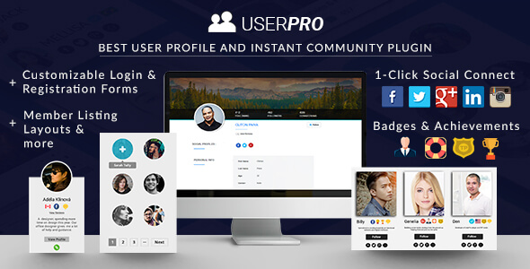 UserPro v4.9.32含社交登錄的用戶配置文件