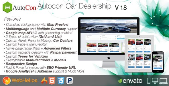 Autocon Car Dealership v1.8 PHP汽車經銷程式