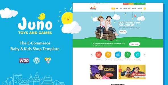 Juno v1.5WordPress兒童玩具和遊戲商店主題