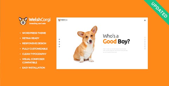 Welsh Corgi v1.0.1狗狗飼養和寵物銷售主題