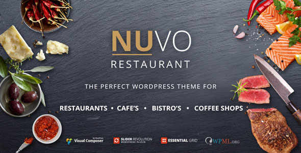 NUVO v6.1.0餐廳，咖啡廳和小酒館Wordpress主題