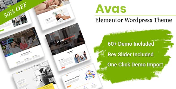 Avas v4.9.1多功能Elementor WordPress主題